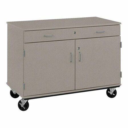 I.D. SYSTEMS 36'' Tall Grey Nebula Two Door Mobile Storage Cabinet with Drawer 80430F36059 538430F36059